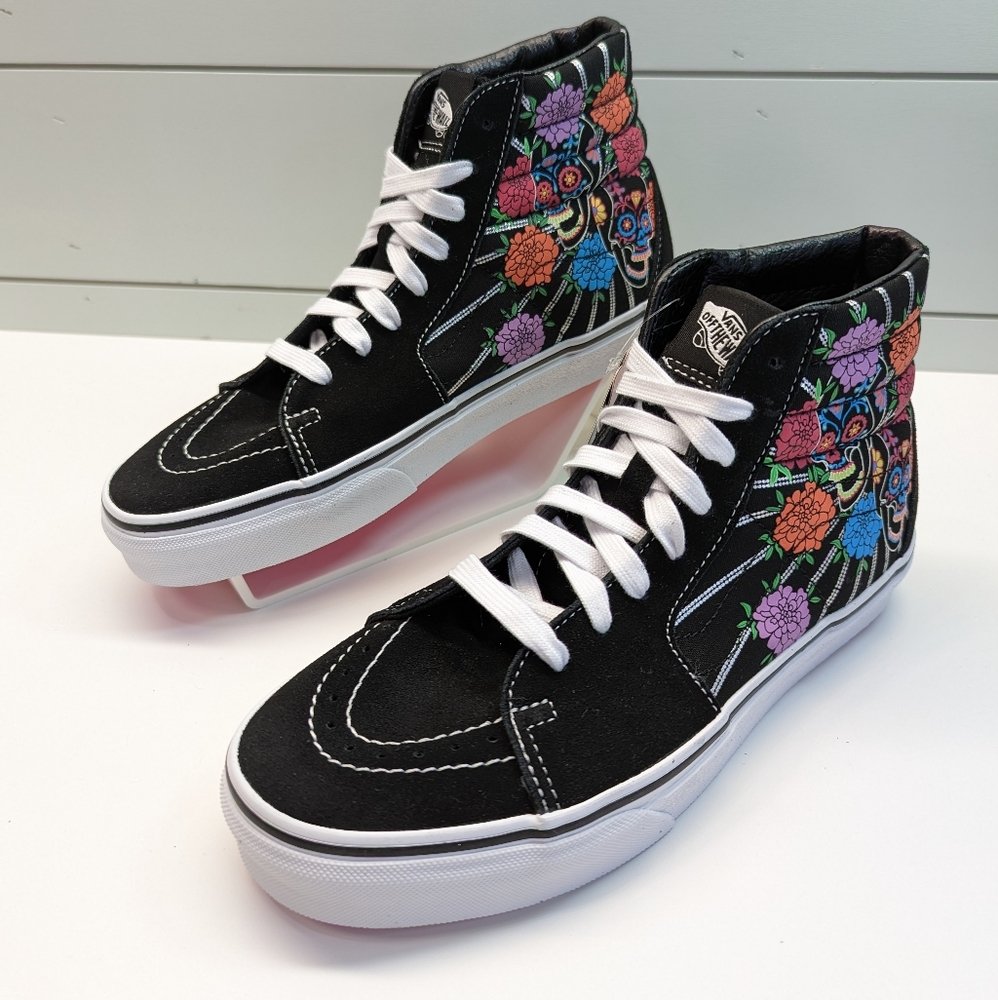 Vans SK8-Hi Dia De Los Muertos Day of the Dead Suede Glow in the dark Women 6.5
